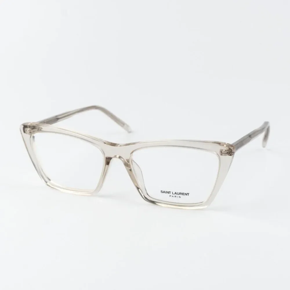Saint Laurent Women Eyeglasses Beige Cat Eye SL737 MICA THIN OPT 004 BRAND NEW